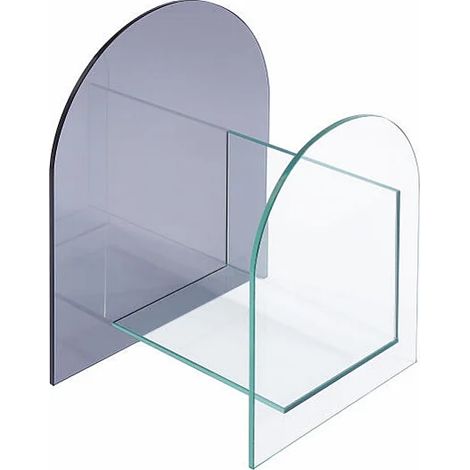 Porte-revue en verre trempé - Transparent et gris - DUSILLA (1/5)
