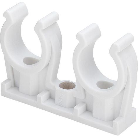 Viega Rohr-Clip 100438 12 mm, Kunststoff, doppelt (1/5)