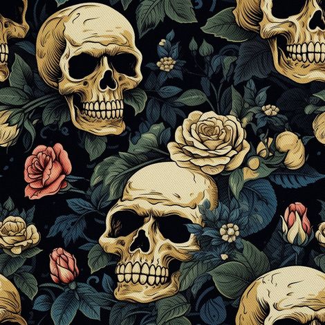 Tela Oxford decorativa para exteriores - Motivo de calavera I DX4458 (1/5)