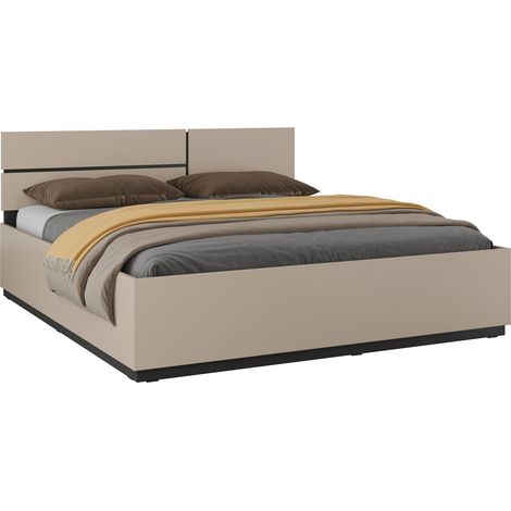 Cama Alfere 123, Congo, Doble, 180x200, Aglomerado laminado, Somieres, 184x205x91cm (1/5)