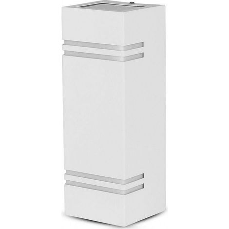 Applique Murale LED Blanche Carrée IP44 Double Faisceau GU10 - SILUMEN
