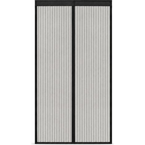 Magnetic Fly Screen Curtain without Drilling Black 120x250 cm (1/5)