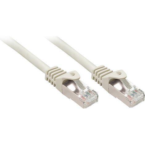 LINDY 48391 RJ45 Patchkabel CAT 5e F/UTP 1.00 m Grau mit Rastnasenschutz 1 St.