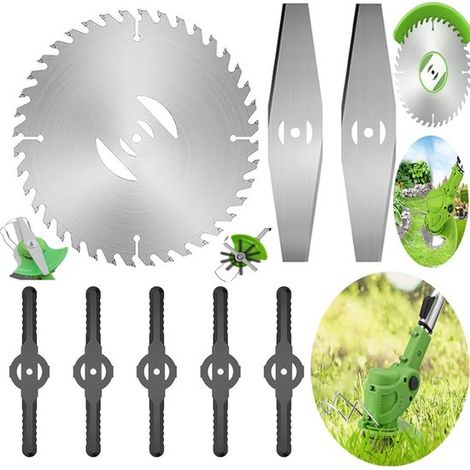 Lot de 8 lames de rechange – Acier inoxydable – Tondeuse à gazon – Coupe-bordures – Jardin (1/5)