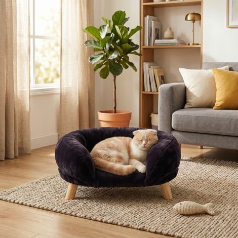 Sofá con forma de gato marrón XPT043 (1/5)