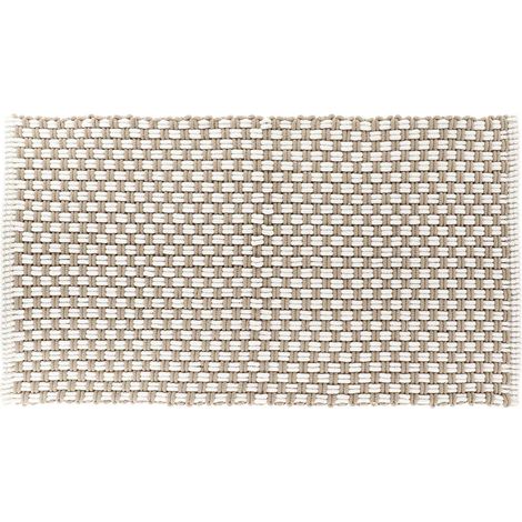 Tappeto cuzco microfibra cotone mesh look 45x90cm - taupe naturale - Tendance (1/3)