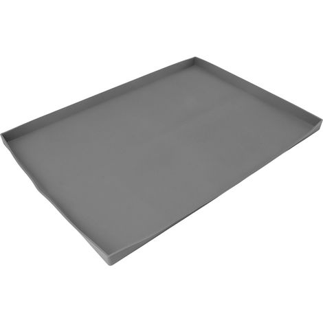 Tapis de cuisson en silicone robuste pour barbecue. Protège votre barbecue des rongeurs, des débris et de la rouille. Convient à toutes les saisons. 56 cm (22 pouces), gris. (1/5)