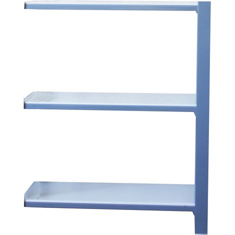 Estantería metálica sin tornillos OFFICLICK de 3 estantes (100x90x40cm) GRIS Y BLANCO (1/2)