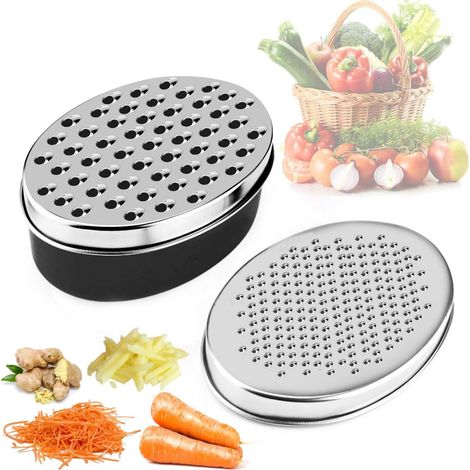 Râpe à Fromage avec récipient pour Aliments et Couvercle Hachoir de légumes aux Fruits (Noir)-Fei Yu (1/5)
