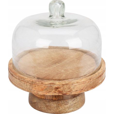 Home-Styling-Collection Conjunto Expositor y Bandeja para Pastel de Madera (1/2)