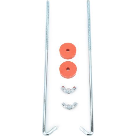 Rondelles D'écrous de Boulon à Crochet en J de Batterie, Kit de Maintien de Batterie chromé de 10 Pouces avec Boulons à Crochet en J, Rondelles, écrous, Accessoires Automobiles. (1/5)