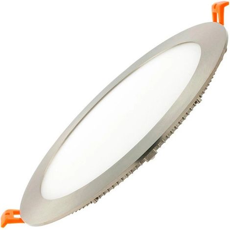 Placa LED 15W Circular SuperSlim Corte Ø 170 mm Silver 6000K Blanco Frío (1/4)