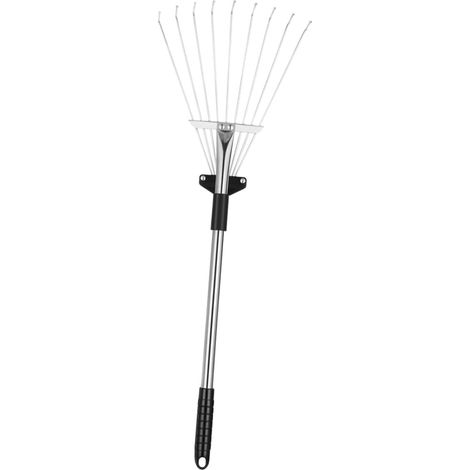 Ancinho Retrátil De Arame De Aço - Ferramenta Prática Para Limpeza De Jardim, Ideal Para Remover Grama. (1/5)