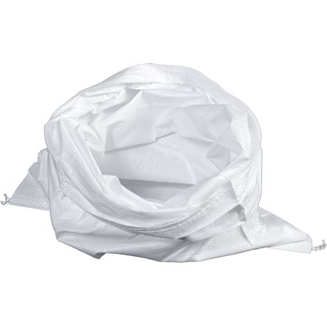 10 Stk. HaGa® Gewebesack 65 x 135cm Schwerlastsack PP-Sack Getreidesack weiß (1/4)