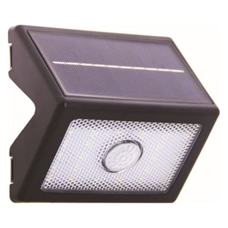 Xanlite - Applique Murale LED Solaire Noire avec Détecteur de Mouvement - 250 Lumens - IP44 - Blanc Froid (5000K) - APS250DV2