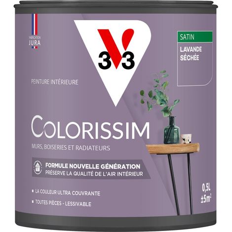 Peinture murale intérieure Colorissim® V33 Lavande séchée Satin 0,5L (1/5)
