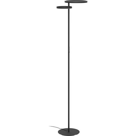 Piantana Minimal Castelpoto 1 Acciaio Nero 2 Luci Led 28W 1850+1300Lm Ip20