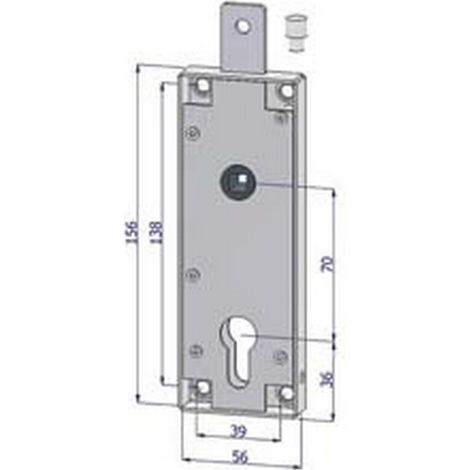 2PZ SERRATURA PER BASCULANTE CILINDRO EUROPEO 2291 - (2291XZB2070)