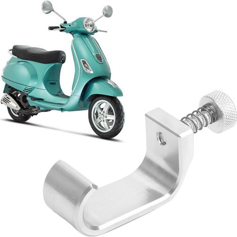 Gepäckträgerhaken für Motorrad hinten, passend für Vespa GTS 250 300, Silber (1/5)