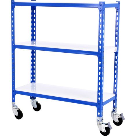 Simonrack Modulares Metallregal Blau und Weiß