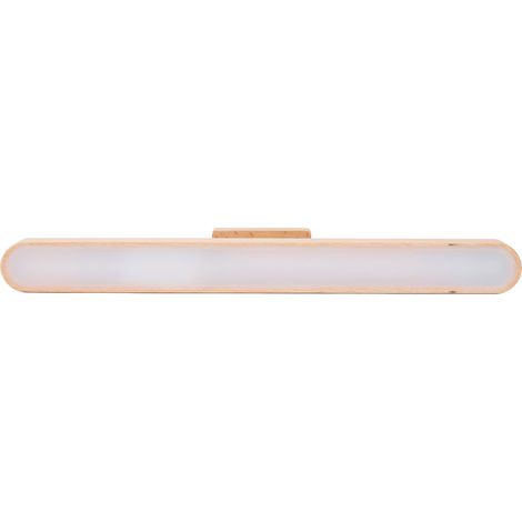 Lampe de coiffeuse rotative à 360° en bois, tactile, à intensité variable, rechargeable par USB et magnétique, à fixer au-dessus du miroir, pour chambre, salle de bain ou meuble-lavabo. (1/5)