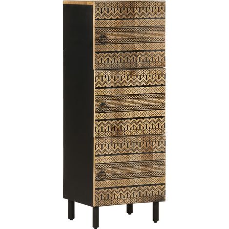 Highboard 40x33,5x110 cm Raues Mangoholz vidaXL