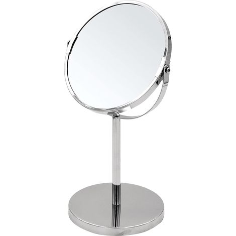 1 Miroir grossissant 5X, Chromé, Fer, Hauteur 34,5 cm, Pour salle de bain (1/4)