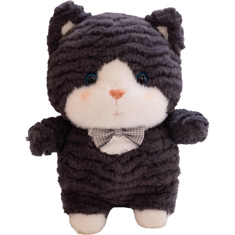 Peluche Chat - 23 cm - Tissu Doux et Moelleux - Rembourrage Complet - Jouet pour Enfants - Cadeau d'Anniversaire - 1 Pièce (1/5)