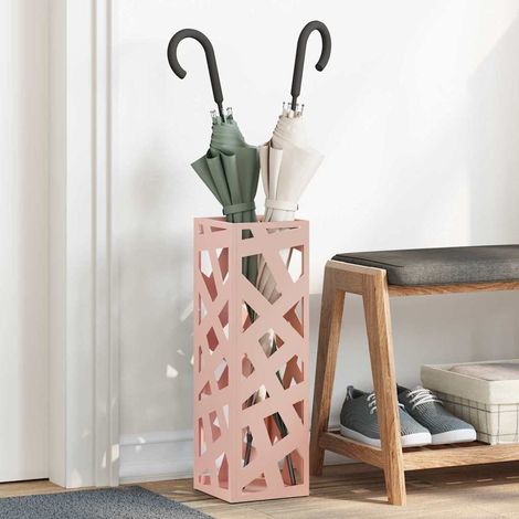 Sonnenschirmhalter mit Speicher Rosa 15,5 x 15,5 x 49 cm Metall