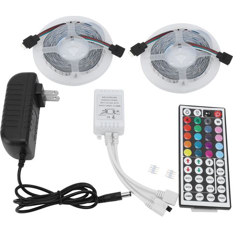 Ruban LED RGB 10 mètres 600 LED multicolore, bande lumineuse dimmable pour décoration extérieure, tension US 100-240V