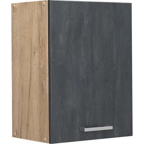 Elément haut de cuisine R-Line, Béton noir, 45 cm, Vicco (1/5)