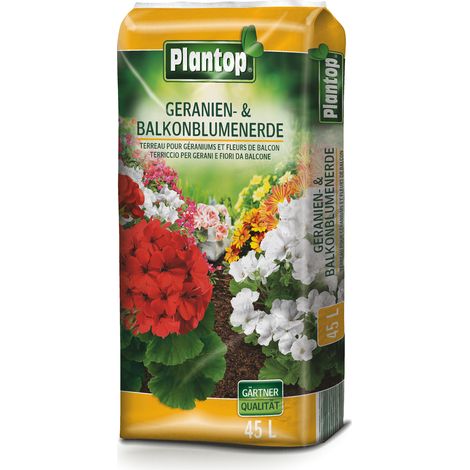 PLANTOP Geranien- und Balkonblumenerde, 45 Ltr