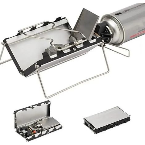 Réchaud à cassette pliable 2600W, réchaud à gaz portable pour le camping, la randonnée, les pique-niques et le trekking. (1/4)