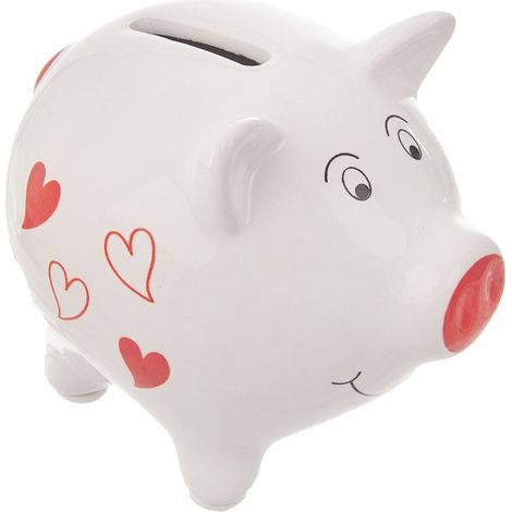 Keramisches zerbrechliches Sparschwein 10 cm (1/3)