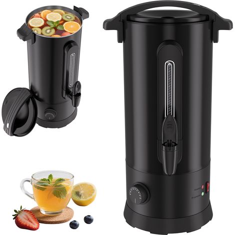 TolleTour Distributeur de Boisson Chaudes 1800W Chaudière à eau 10L à Vin Chaud en Inox Thé Café Soupe Dispositif de réchauffement Thermostat Réglage de la température 30-110°C (1/5)