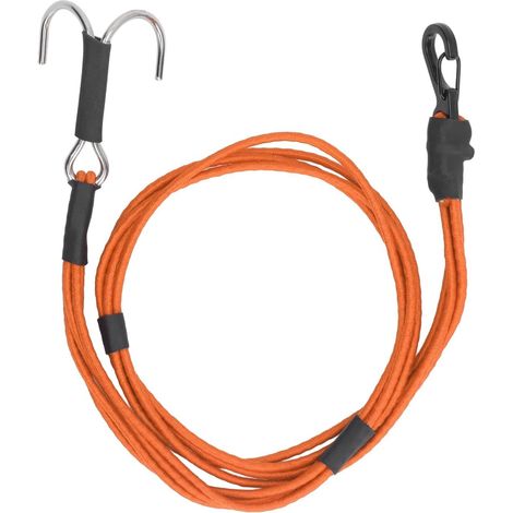 Sangle de Treuil Cinétique RC Crawler, Sangle de Corde de Remorque de Remorquage de Sauvetage élastique avec Crochets pour 1:10 1:8 RC Voiture Camion Crawel (Orange) (1/5)