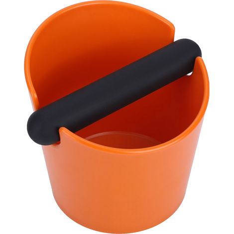 Bac à marc de café antidérapant pour la maison, orange, idéal pour les cafés. (1/5)