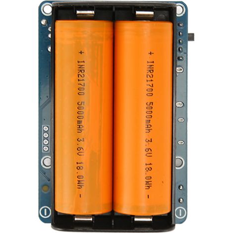 Module d'alimentation sans coupure (UPS) 5 V, sortie micro USB, 21700/5000 mAh, interface de contrôle I2C, pour carte mère Raspberry Pi (1/5)