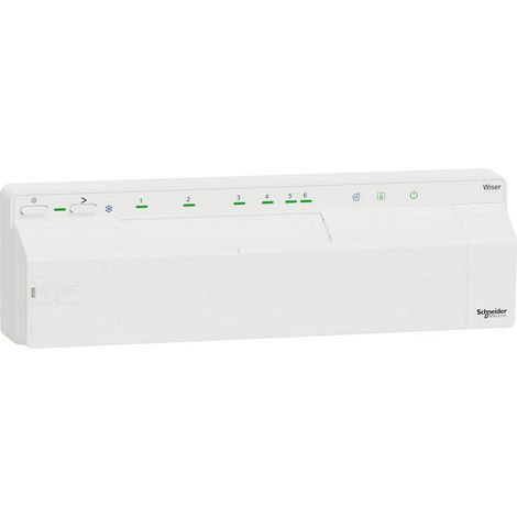 Suelo radiante Schneider Electric cctfr6600 6 zonas modular