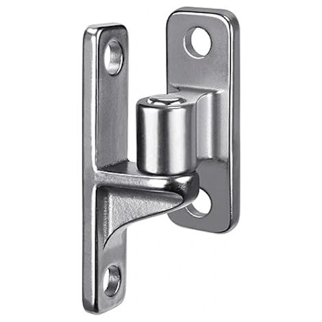 Charnières de portail robustes en acier inoxydable pour fixation murale, adaptées aux clôtures extérieures en bois ou en béton, portails de jardin, 1 paire, argent (1/5)