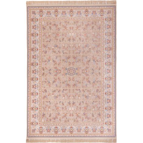 Tapis persan Anaa  - 150x100cm, Rectangular - 100% Acrylique - Tissé - Beige