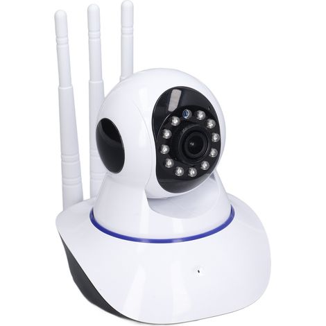 Caméra de surveillance à 3 antennes 2MP 1080p avec vision nocturne, détection de mouvement et Wi-Fi. Prise US 100-240 V. (1/5)