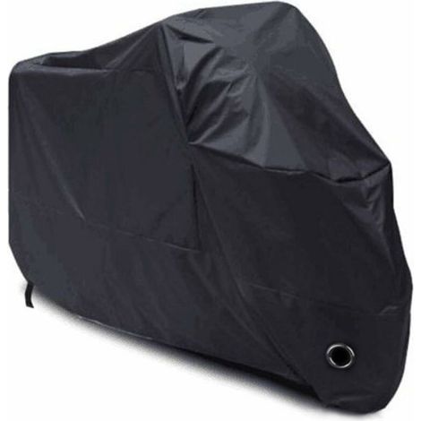 1 Housse moto, Polyester 190T, Imperméable, Anti-UV, Avec trou antivol, Pour garage extérieur (1/4)