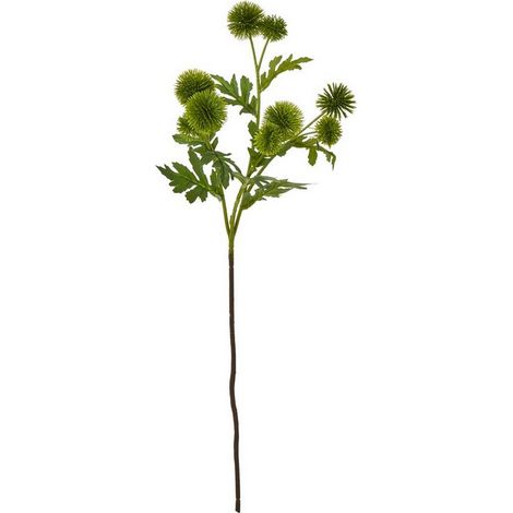Globe Thistle Spray (Single Stem Flower) - Plastic - Height 56 cm - Green
