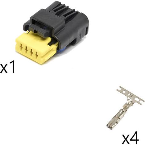 Kit Connecteur  Miniseal Mâle 4 Voies noir
