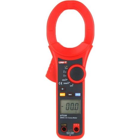 UNI-T 7720177 UT220 SÉRIE CLAMP MÈTRE, 2000 A, ROUGE/GRIS