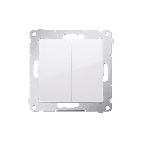 Interruptor doble para escaleras sin pictograma (módulo) 10AX, 250V, terminales de tornillo