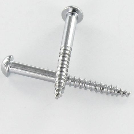 Vis bois Laiton chrome Tête ronde TR Fendue 6X70-1 pièce
