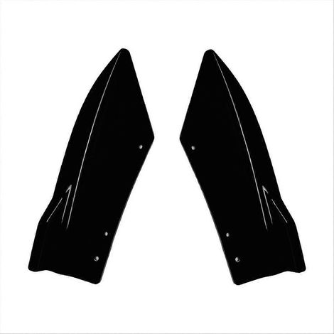 Difusor de parachoques, divisor, alerón, faldón, alerón negro brillante (1/5)