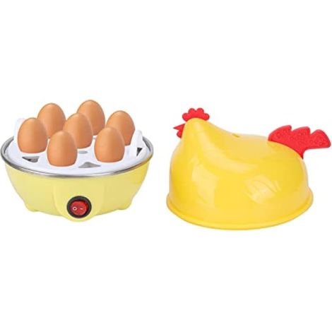 Cuiseur à œufs électrique, bouilloire à œufs rapide avec arrêt automatique pour œufs durs, œufs pochés, œufs brouillés, omelettes (jaune) (1/5)